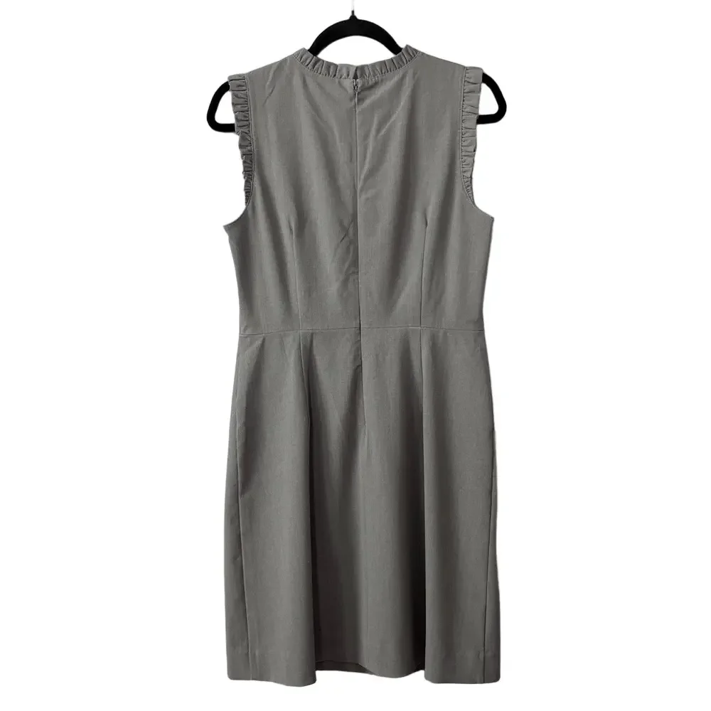 J. Crew Gray Ruffle-Sleeve Mini Dress size 8